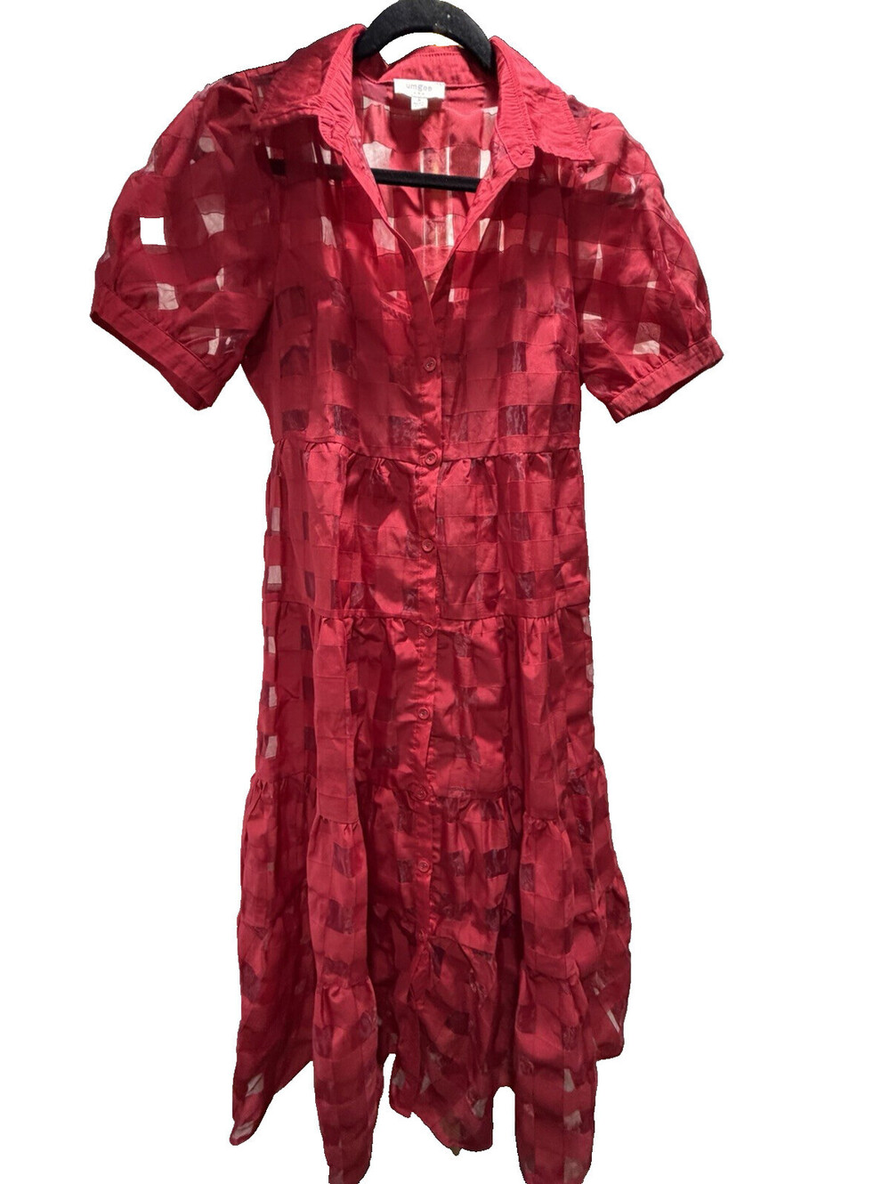 Umgee Organza Shirt Dress sz Small